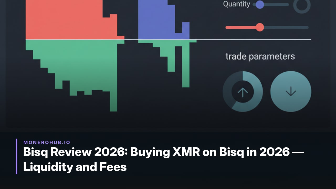 Bisq Review 2026: Buying XMR on Bisq in 2026 — Liquidity and Fees